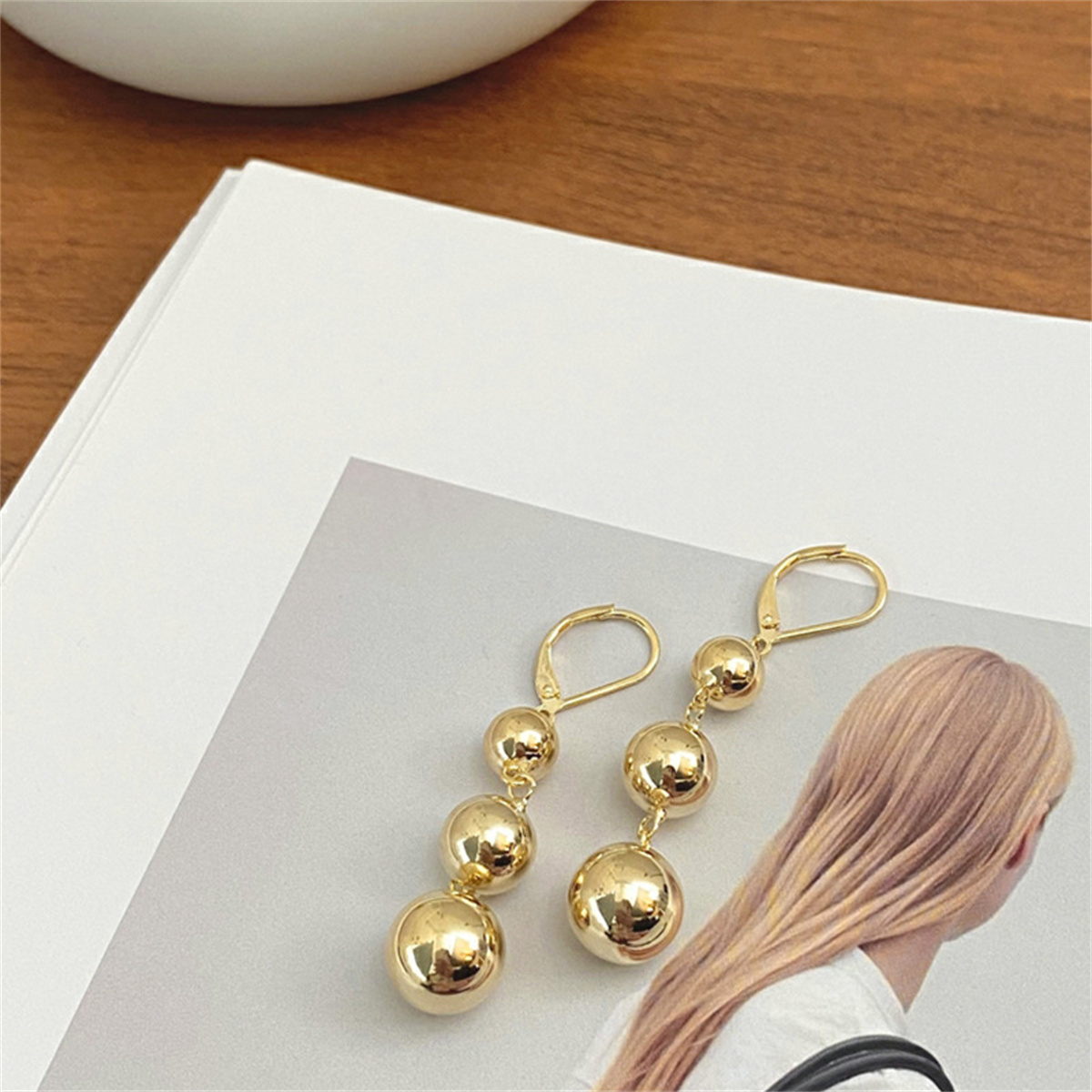 1 Pair Basic Retro Simple Style Geometric Plating Alloy 14k Gold Plated Silver Plated Drop Earrings display picture 3