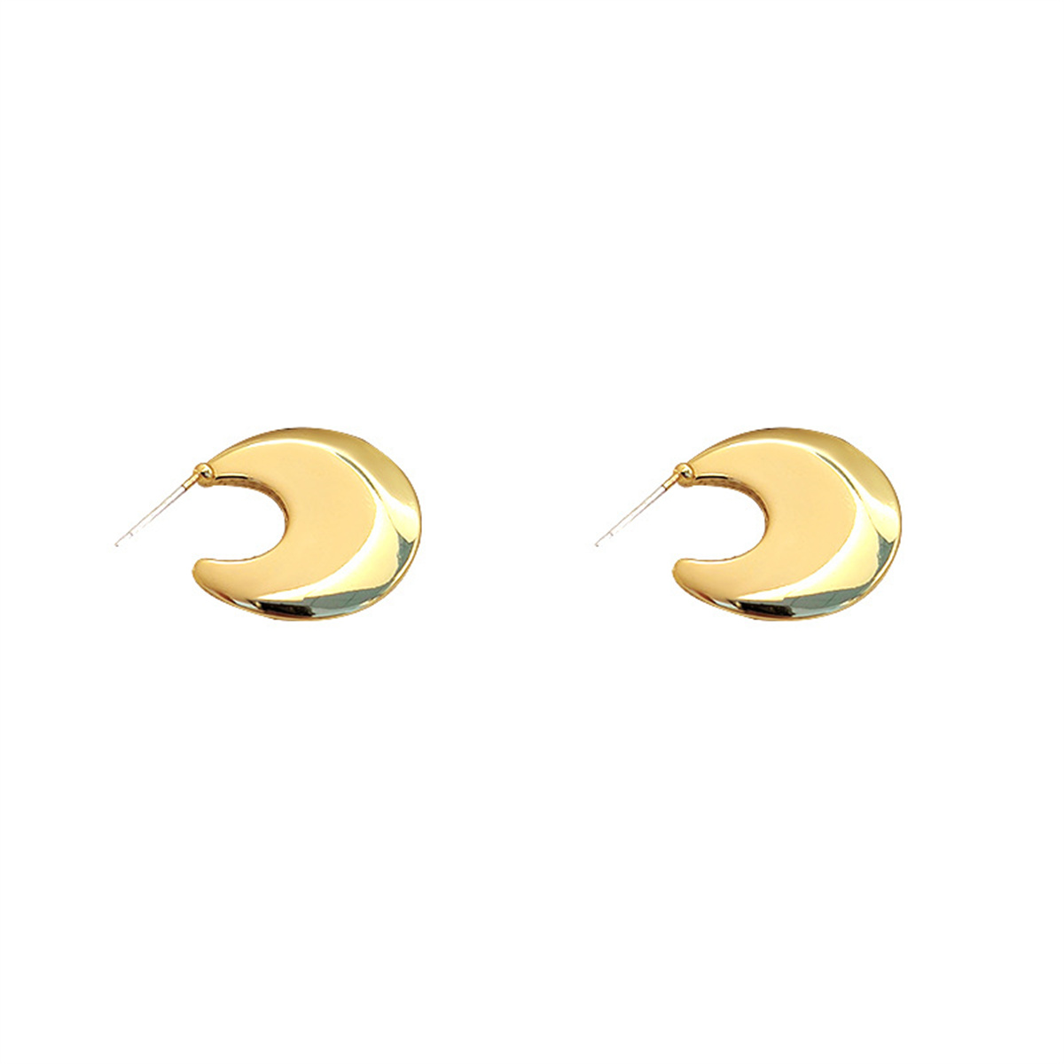 1 Pair Basic Classic Style Solid Color Plating Alloy 14k Gold Plated Silver Plated Ear Studs display picture 5