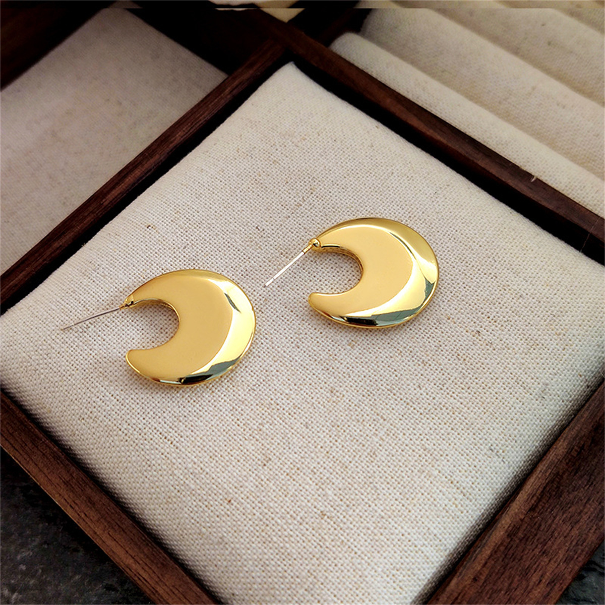 1 Pair Basic Classic Style Solid Color Plating Alloy 14k Gold Plated Silver Plated Ear Studs display picture 3