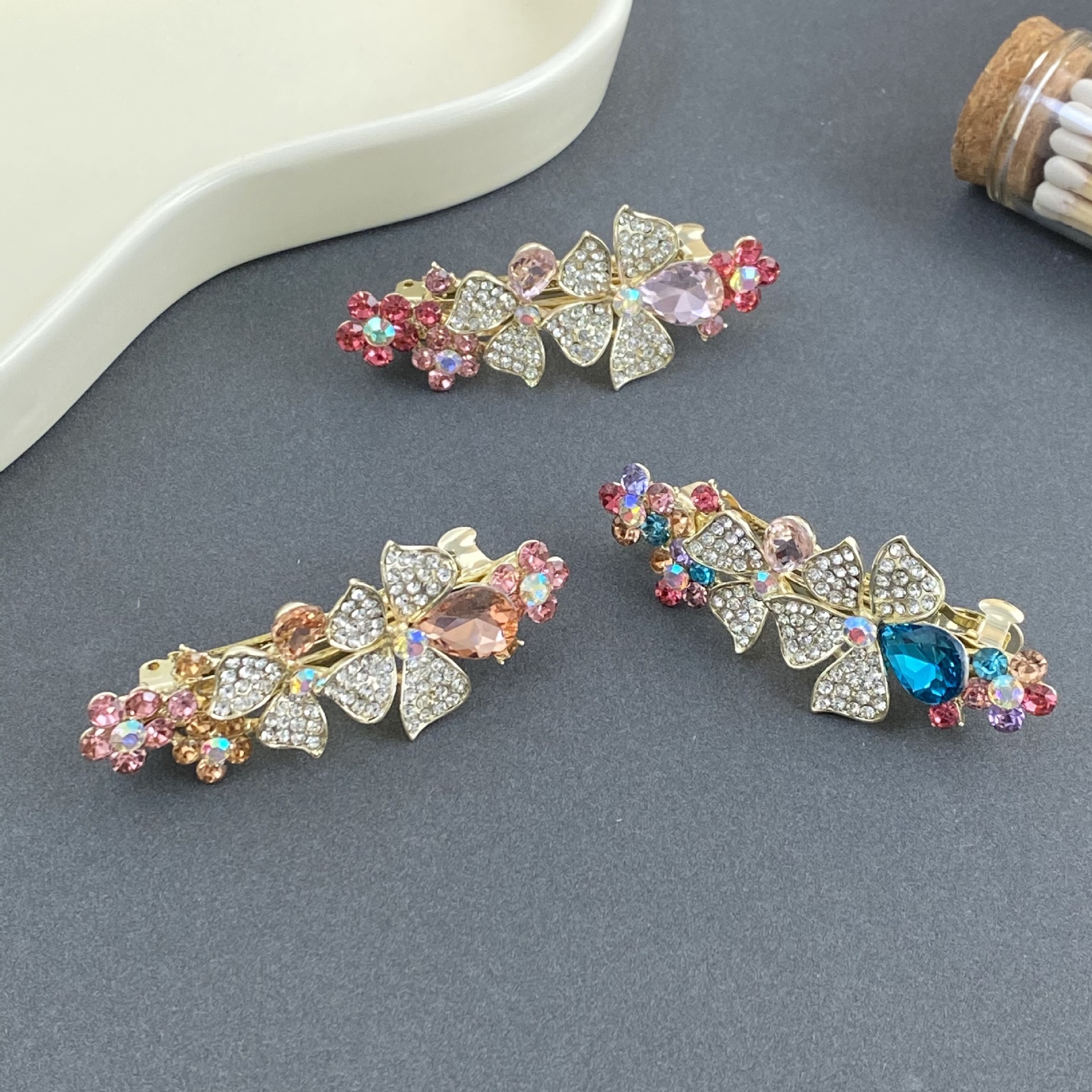 Women's Simple Style Commute Flower Alloy Inlay Zircon Hair Clip display picture 2