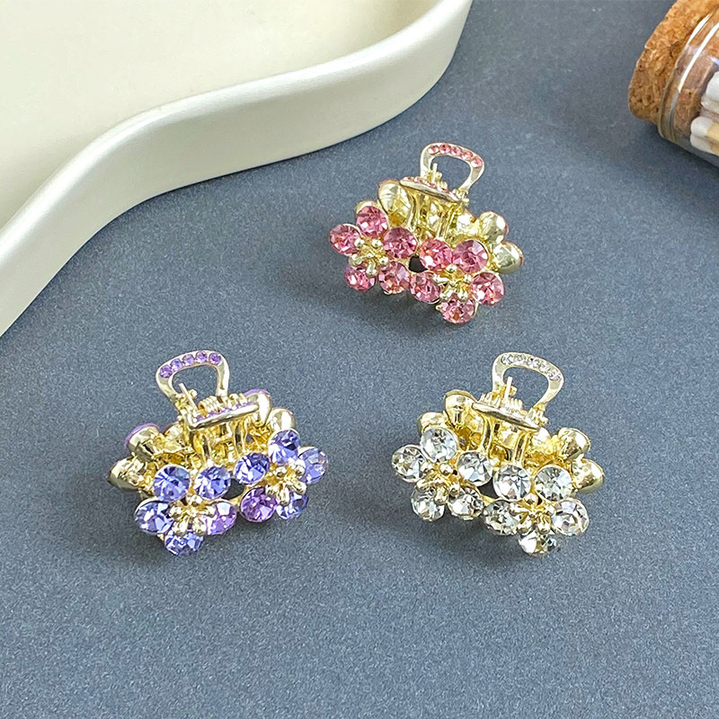 Women's Simple Style Commute Flower Alloy Inlay Zircon Hair Claws display picture 3