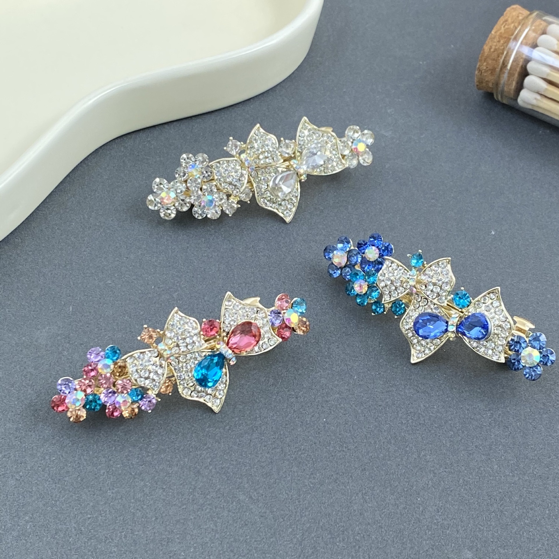 Women's Simple Style Commute Flower Alloy Inlay Zircon Hair Clip display picture 4