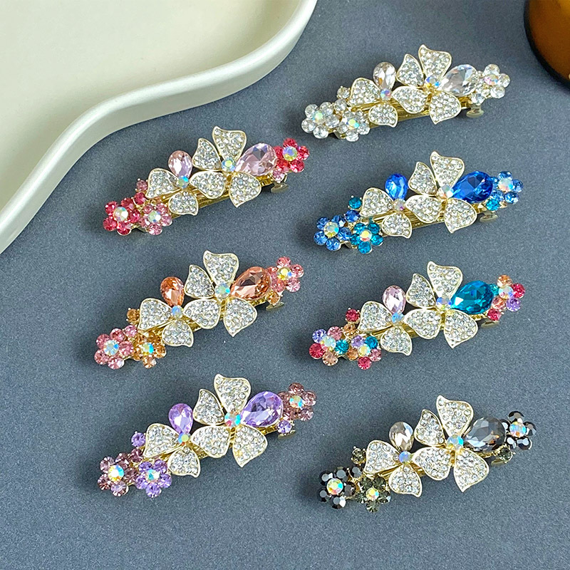 Women's Elegant Lady Flower Alloy Plating Inlay Zircon Hair Clip display picture 3