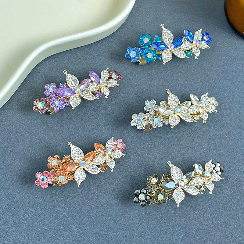 Women's Simple Style Commute Flower Alloy Inlay Zircon Hair Clip display picture 1