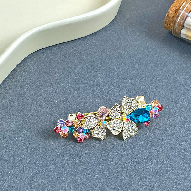 Women's Elegant Lady Flower Alloy Plating Inlay Zircon Hair Clip display picture 5