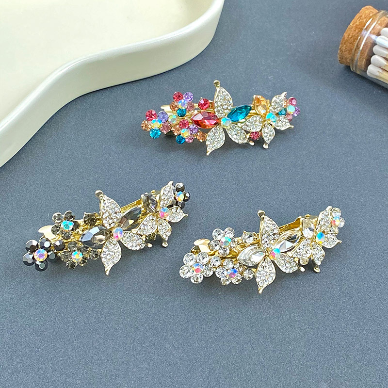 Women's Simple Style Commute Flower Alloy Inlay Zircon Hair Clip display picture 3