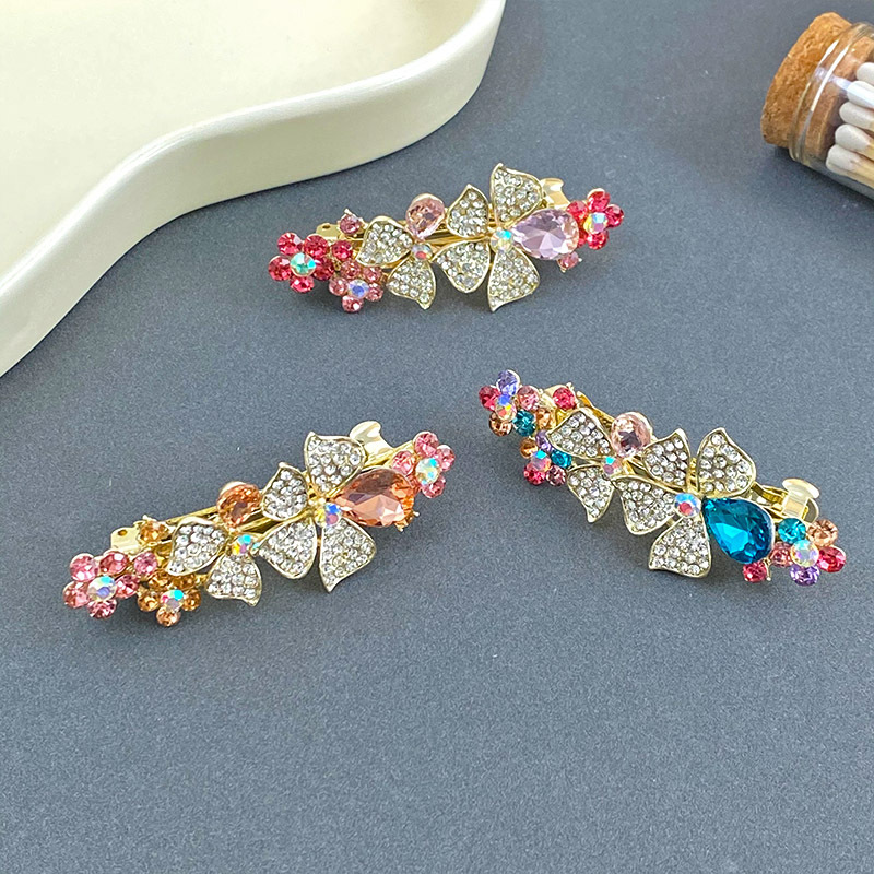 Women's Elegant Lady Flower Alloy Plating Inlay Zircon Hair Clip display picture 6