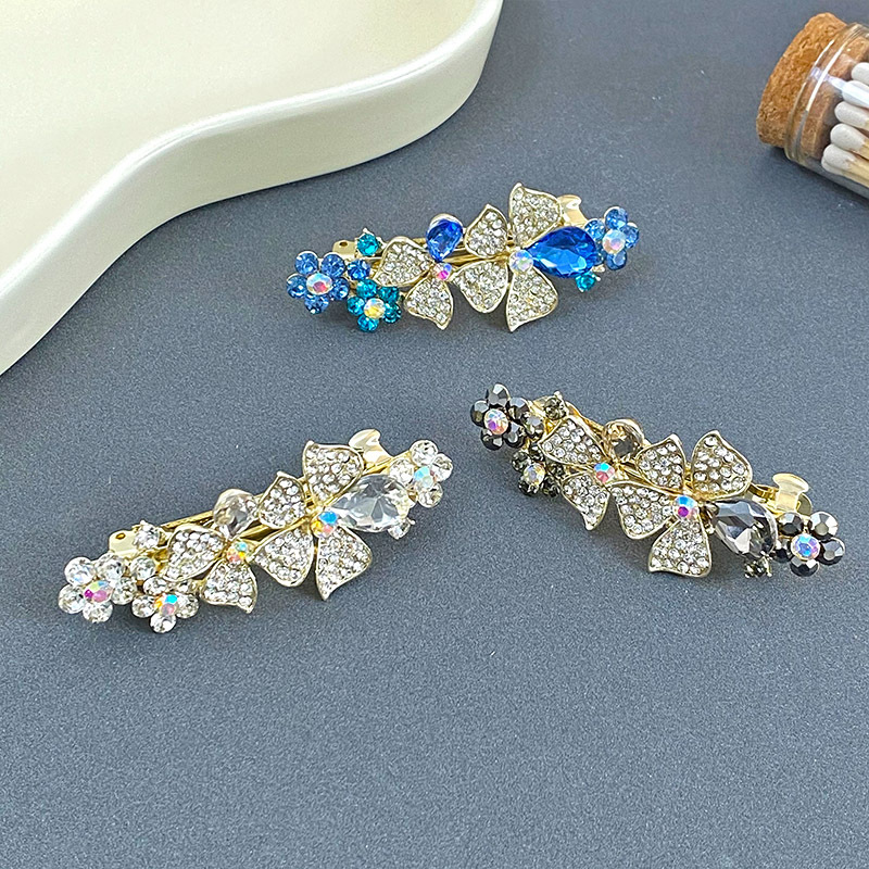 Women's Elegant Lady Flower Alloy Plating Inlay Zircon Hair Clip display picture 7