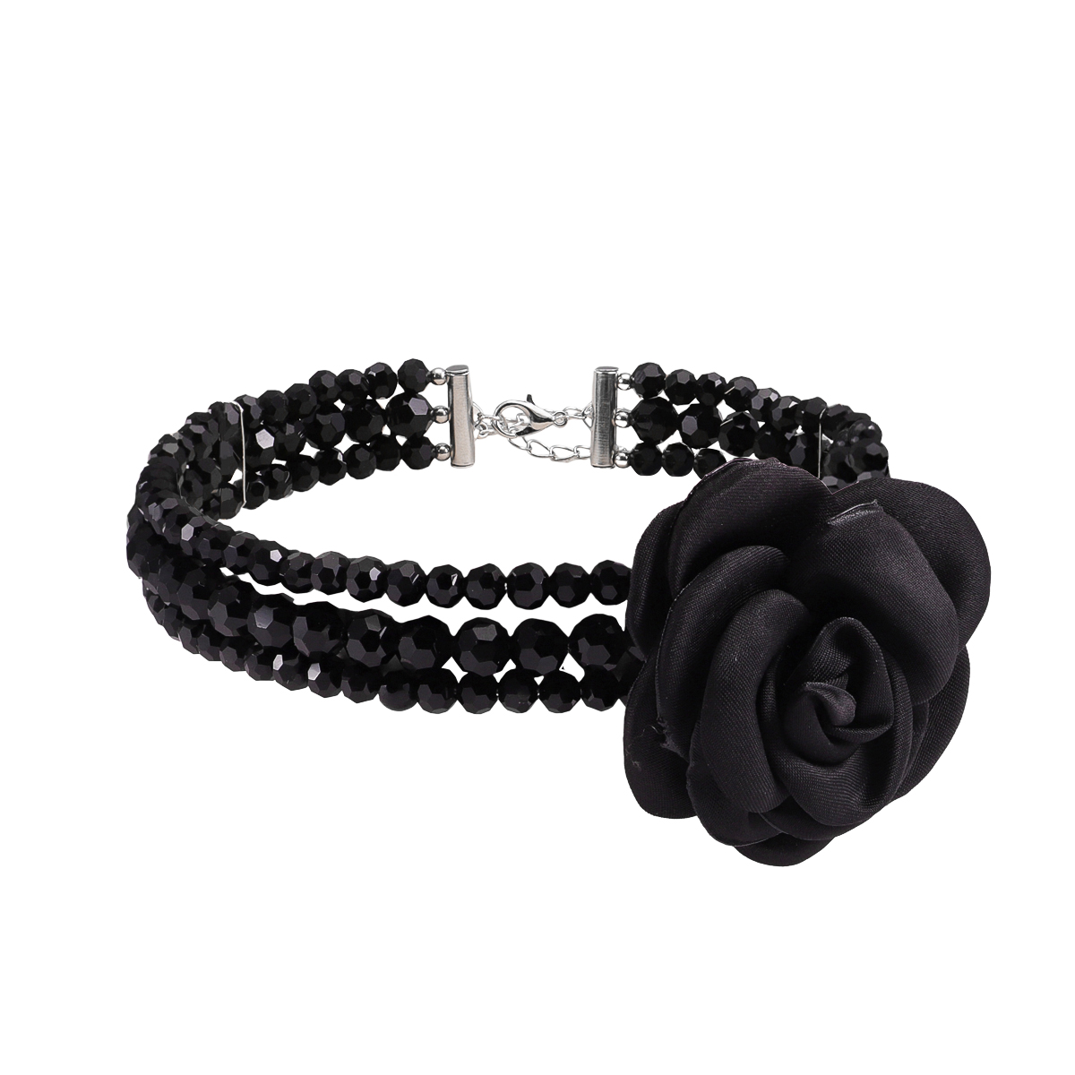 Elegant Simple Style Flower Synthetic Resin Cloth Handmade Women's Choker display picture 5