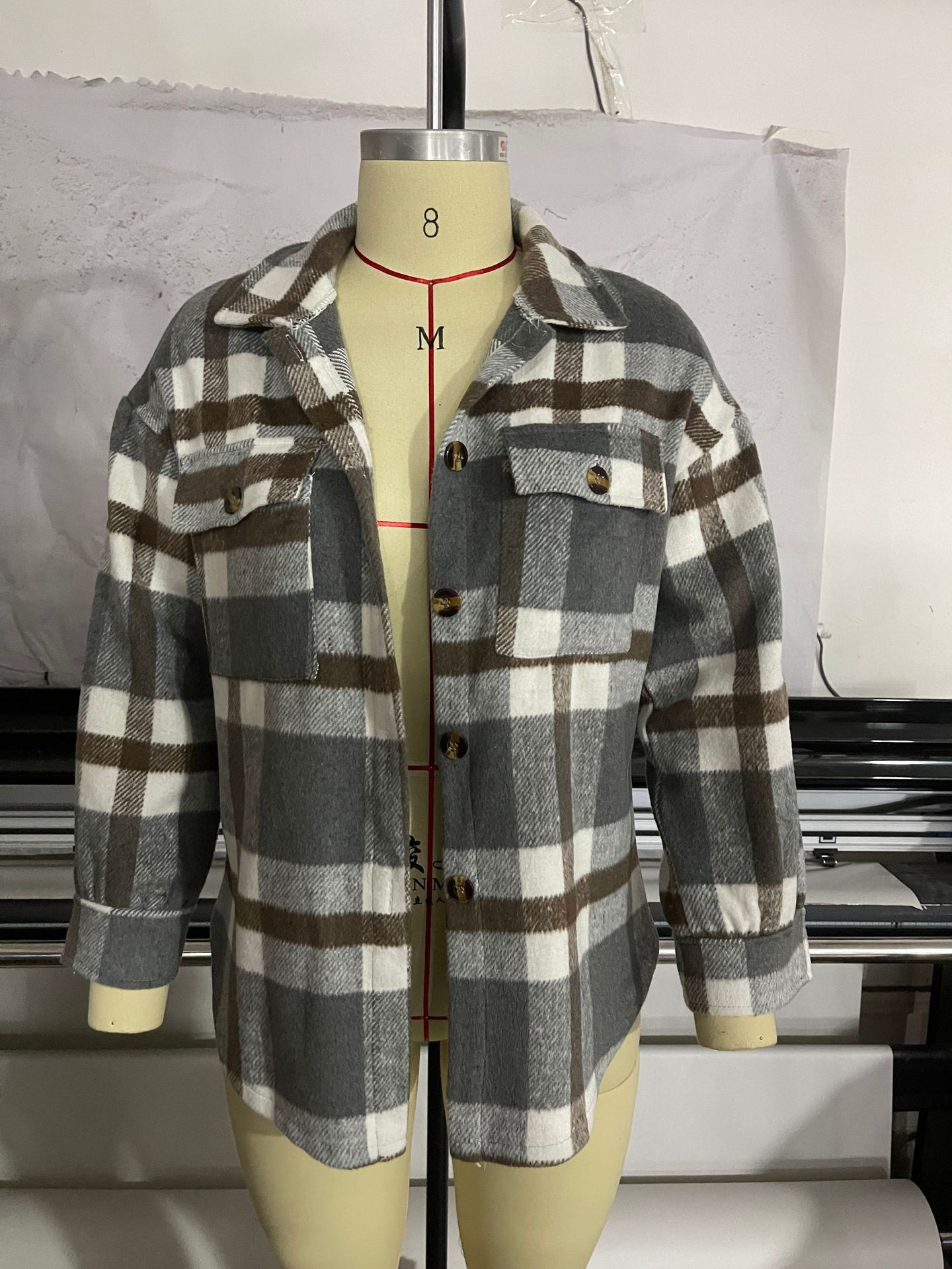 Women's Casual Plaid Single Breasted Coat Woolen Coat display picture 25