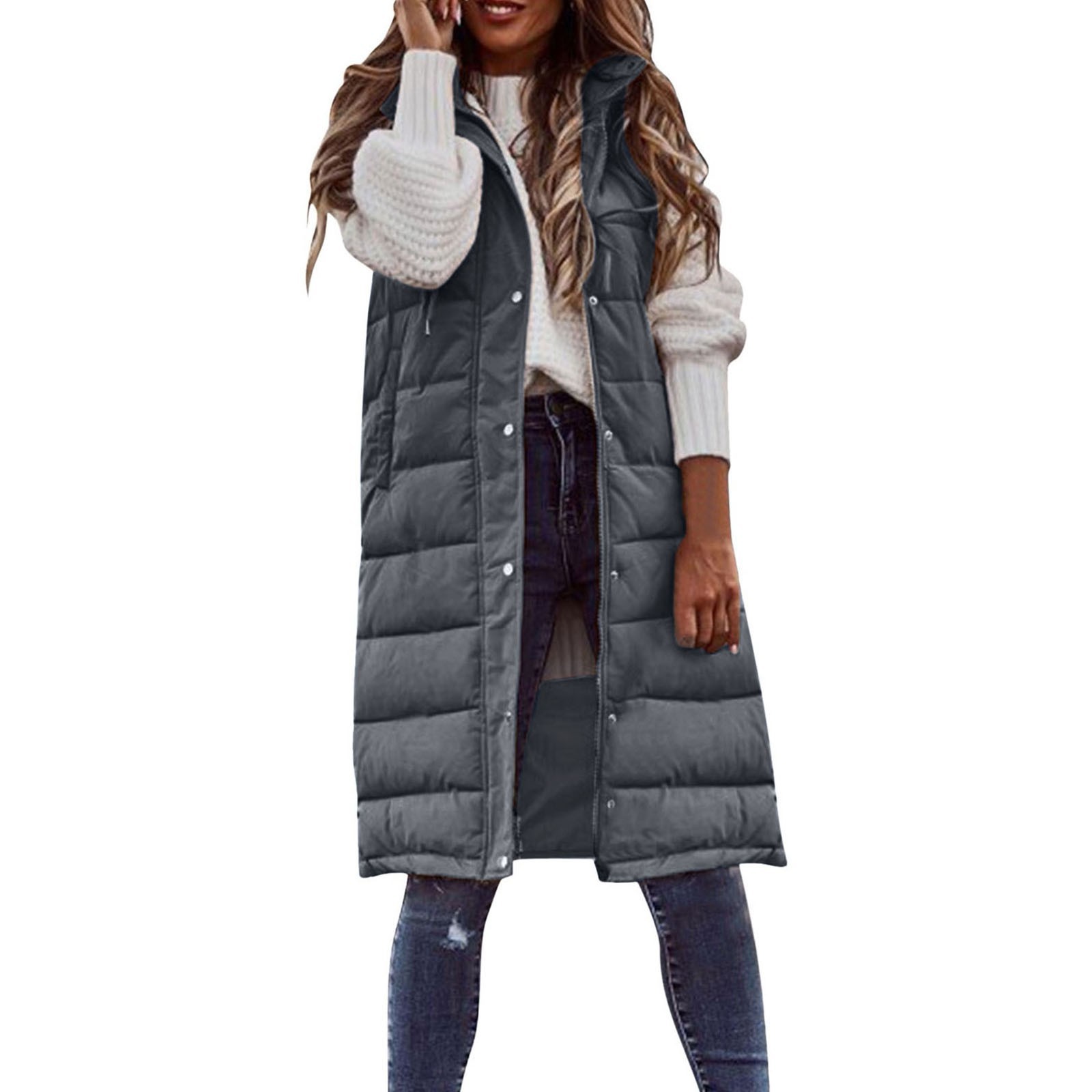 Women's Streetwear Solid Color Zipper Vest display picture 17