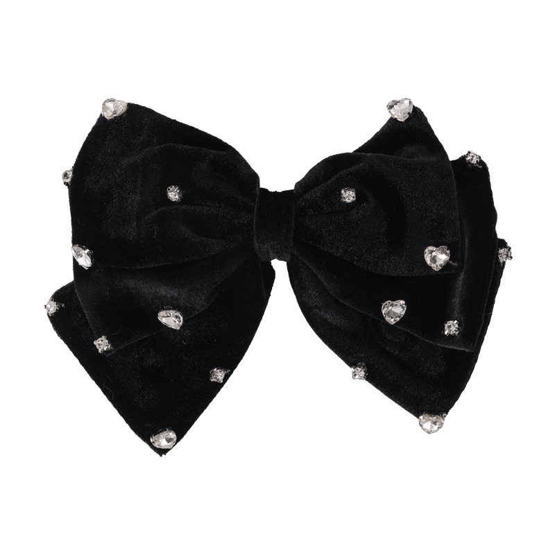 Shiny Bow Knot Cloth Inlay Rhinestones Hair Clip display picture 7