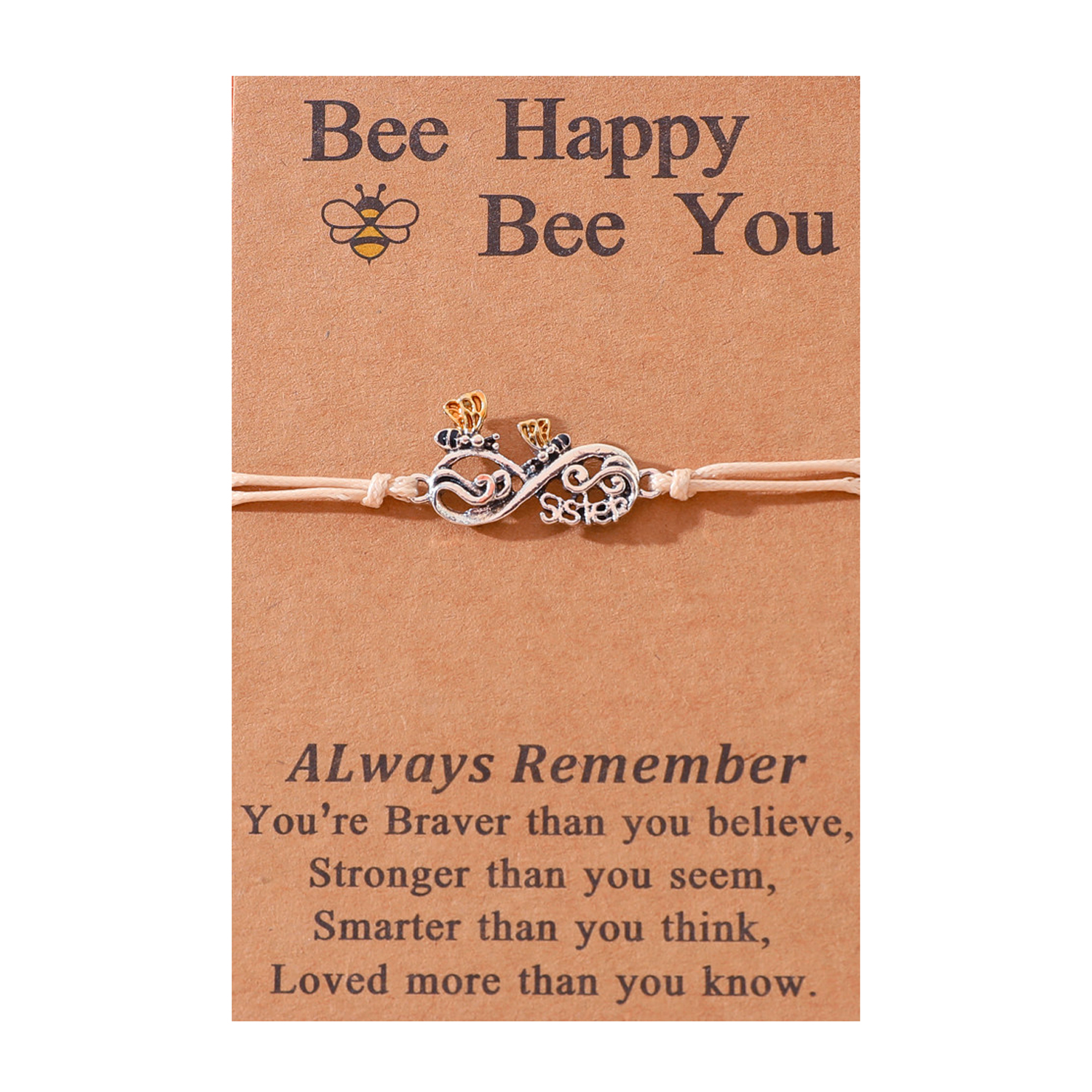 Vintage Style Pastoral Letter Infinity Bee Ccb Pu Leather Alloy Enamel Thanksgiving Unisex Drawstring Bracelets display picture 1