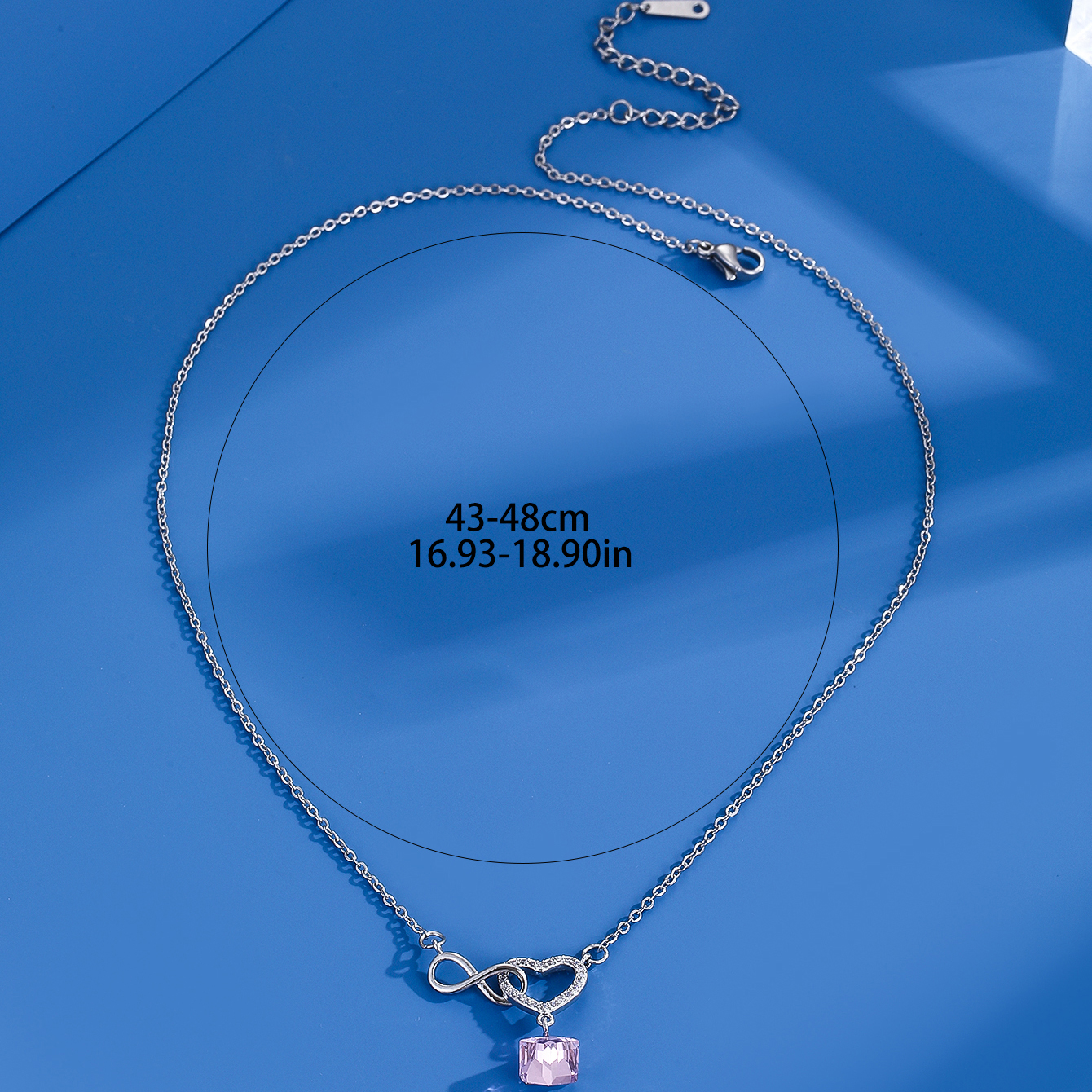 Großhandel Einfacher Stil Quadrat Rostfreier Stahl Inlay Zirkon Halskette Mit Anhänger display picture 5