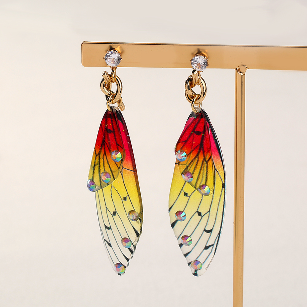 1 Pair Cute Sweet Butterfly Synthetic Resin Drop Earrings display picture 2