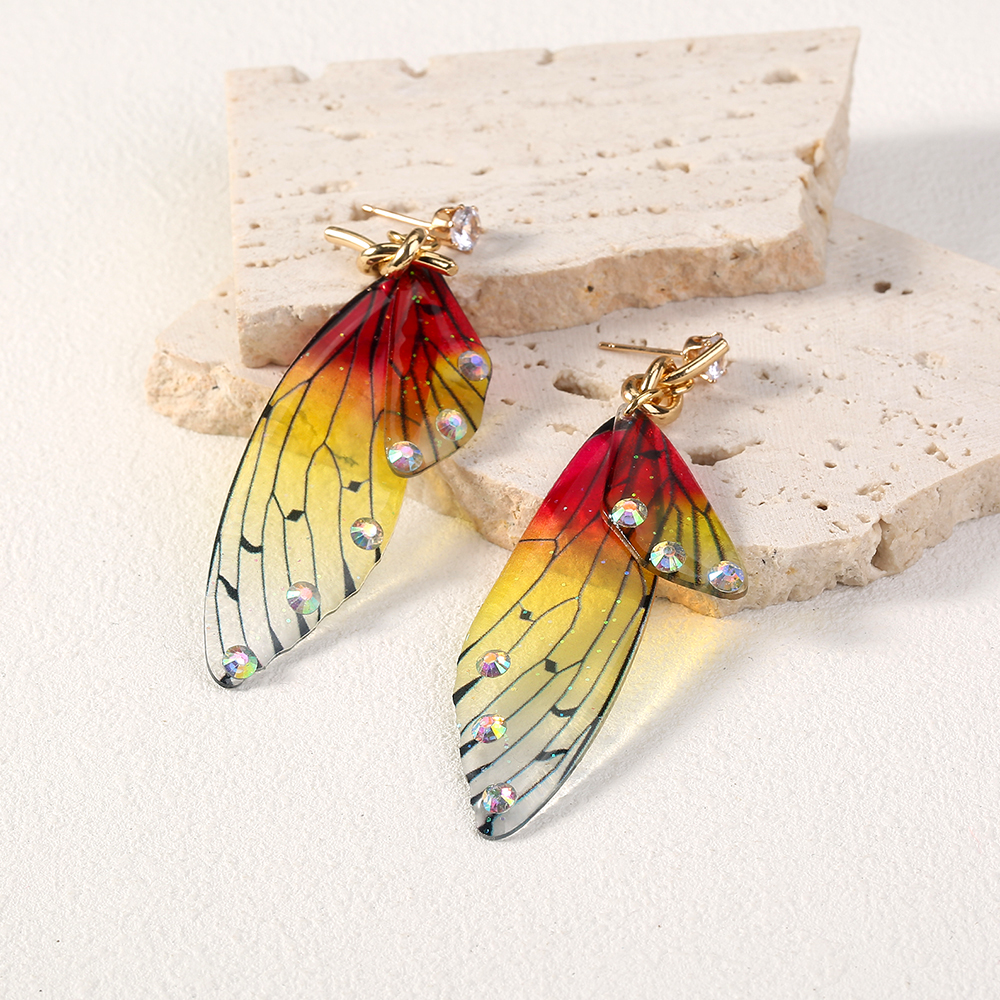 1 Pair Cute Sweet Butterfly Synthetic Resin Drop Earrings display picture 5