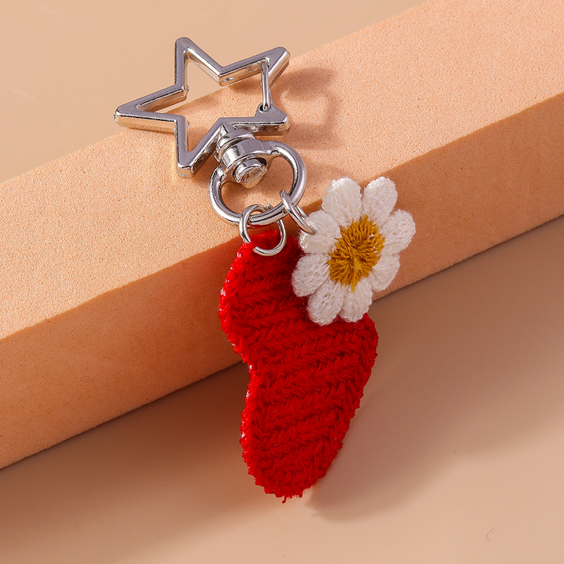Cute Sweet Star Heart Shape Flower Zinc Alloy Keychain display picture 5