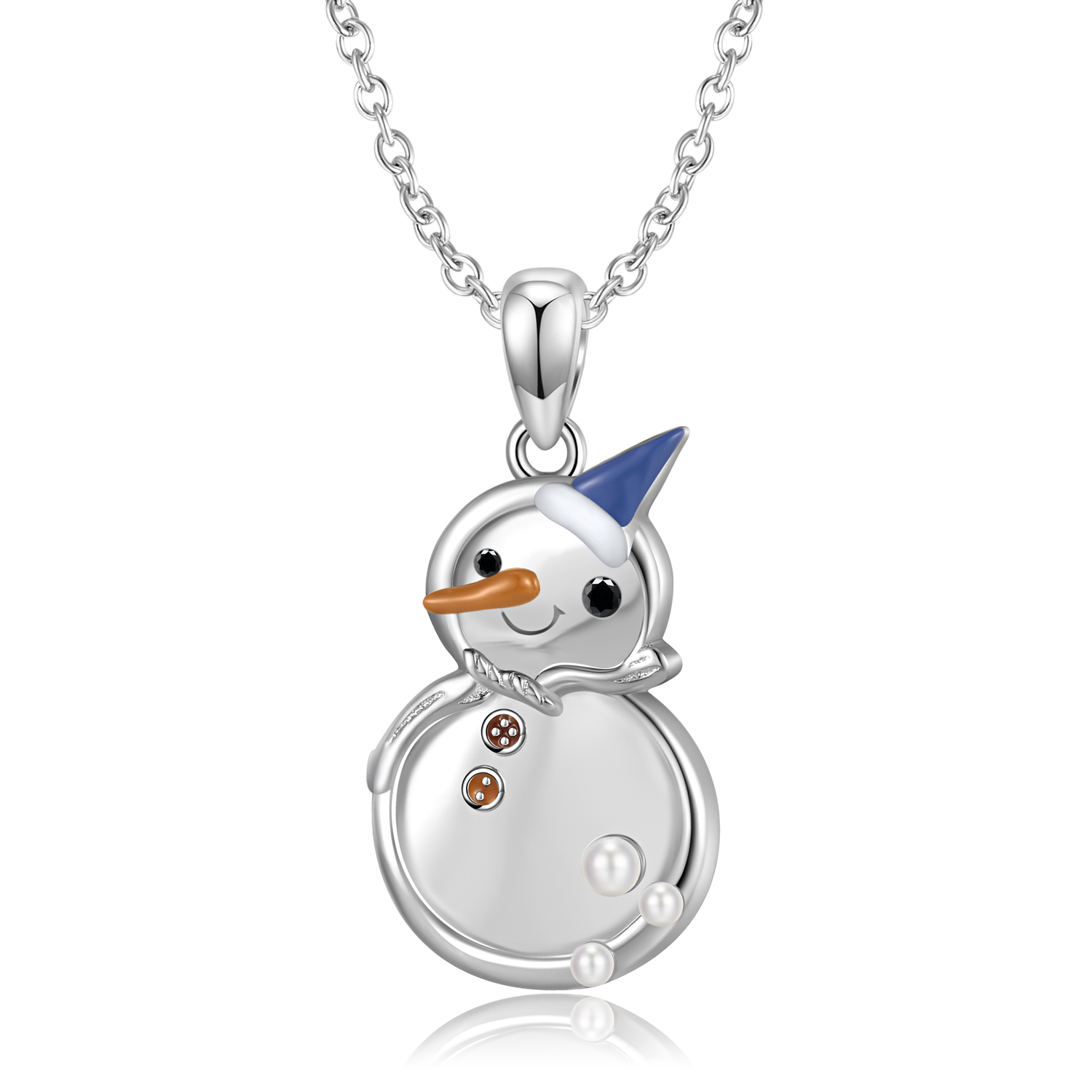 Simple Style Commute Snowman Sterling Silver Plating Gold Plated Jewelry Accessories display picture 2