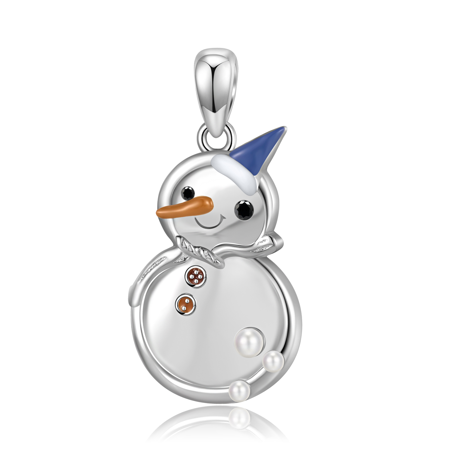Simple Style Commute Snowman Sterling Silver Plating Gold Plated Jewelry Accessories display picture 3