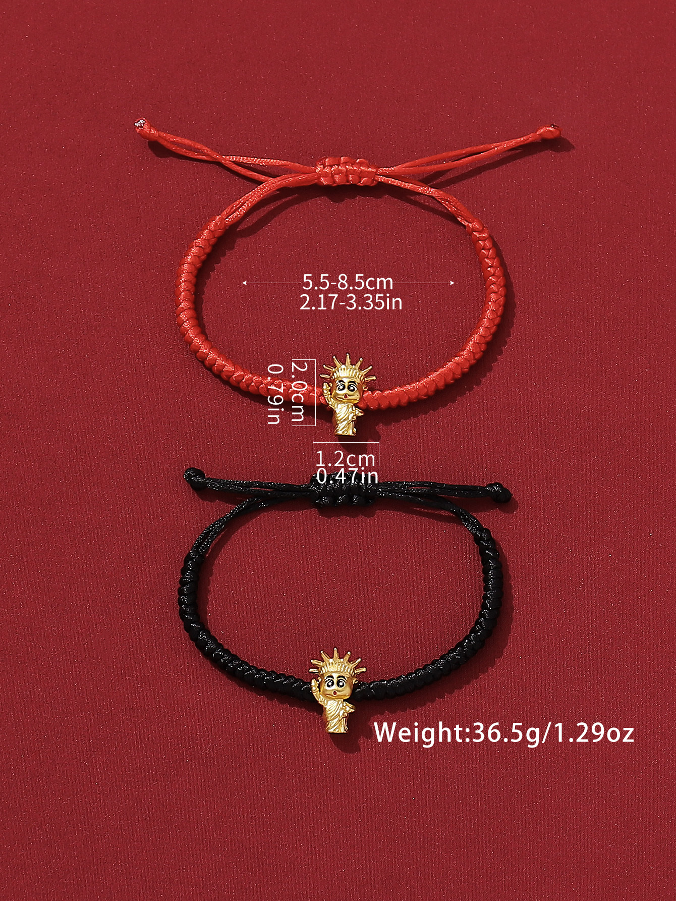 Casual Simple Style Classic Style Heart Shape Symbol Dragon Synthetic Fibre Alloy Rhinestone Inlay Artificial Rhinestones Valentine's Day Couple Drawstring Bracelets display picture 28