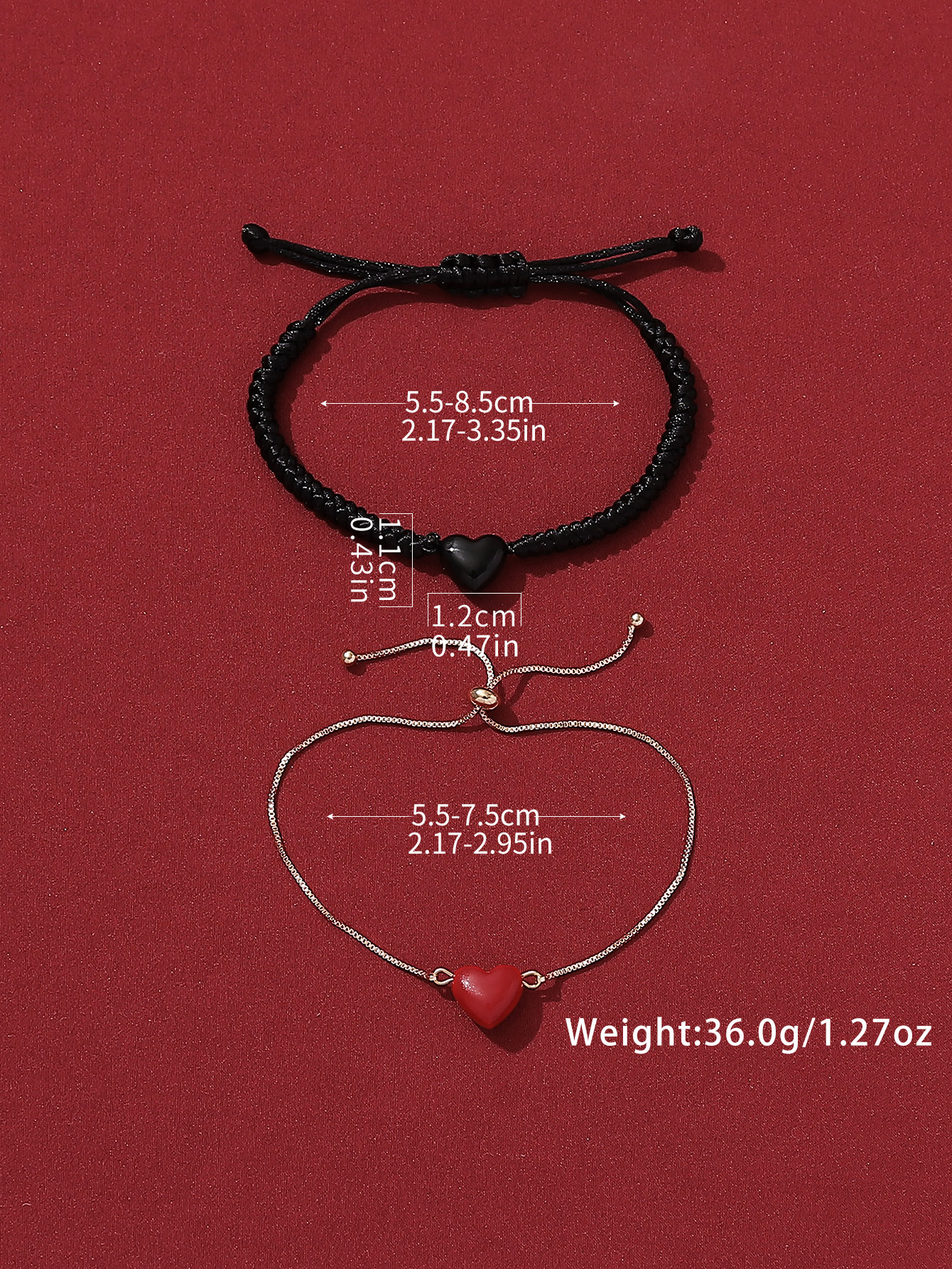 Casual Simple Style Classic Style Heart Shape Symbol Dragon Synthetic Fibre Alloy Rhinestone Inlay Artificial Rhinestones Valentine's Day Couple Drawstring Bracelets display picture 35