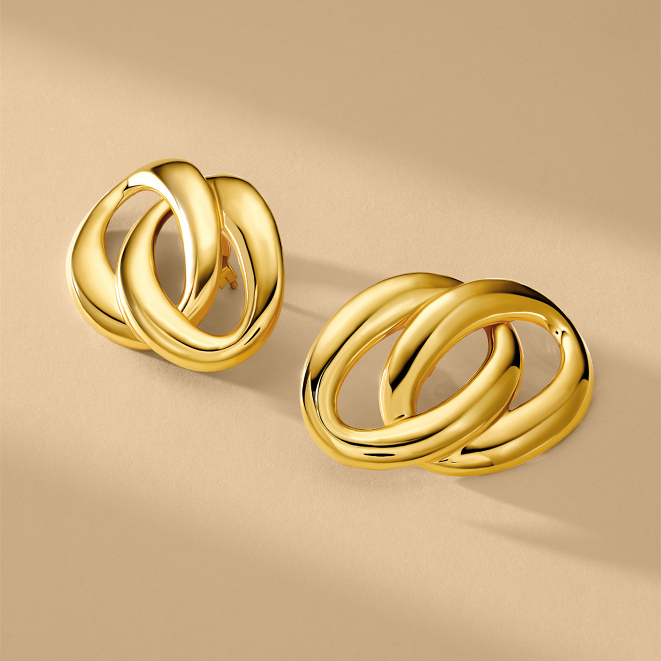 1 Piece Casual Retro Simple Style Geometric Plating Alloy 14k Gold Plated Ear Studs display picture 14