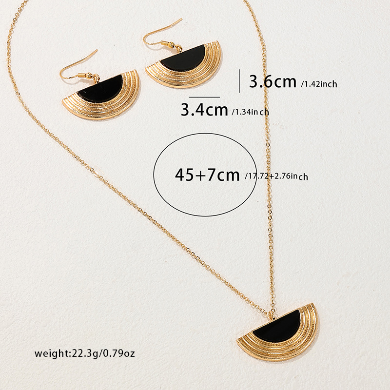 Basic Modern Style Geometric Alloy Plating Women's Earrings Necklace display picture 5