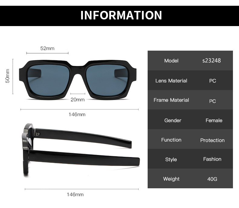 Vintage Style Streetwear Geometric Pc Square Full Frame Women's Sunglasses display picture 3