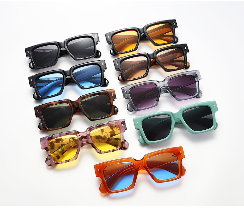 Retro Streetwear Geometric Pc Square Full Frame Women's Sunglasses display picture 1