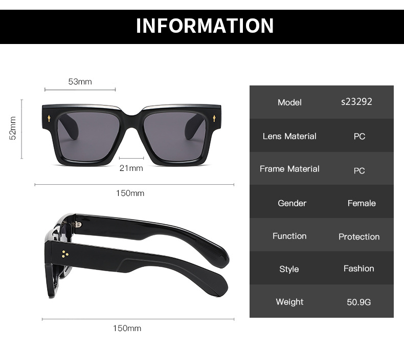Retro Streetwear Geometric Pc Square Full Frame Women's Sunglasses display picture 3