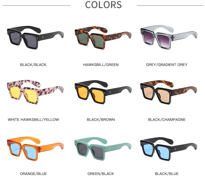 Retro Streetwear Geometric Pc Square Full Frame Women's Sunglasses display picture 4