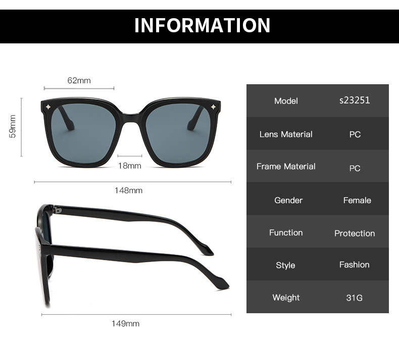 Retro Geometric Pc Square Full Frame Women's Sunglasses display picture 3