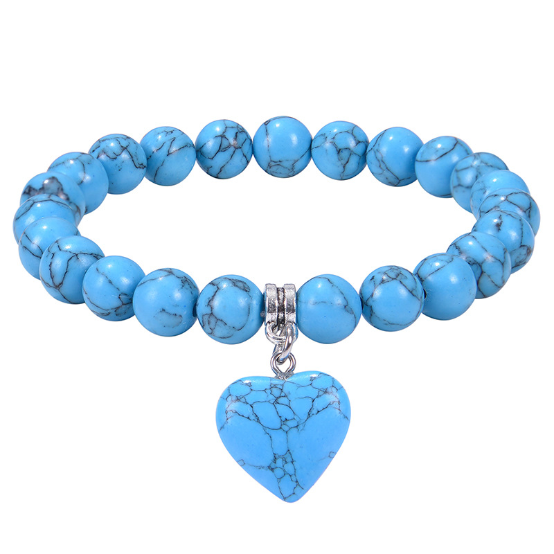 Casual Classic Style Heart Shape Natural Stone Wholesale Bracelets display picture 6