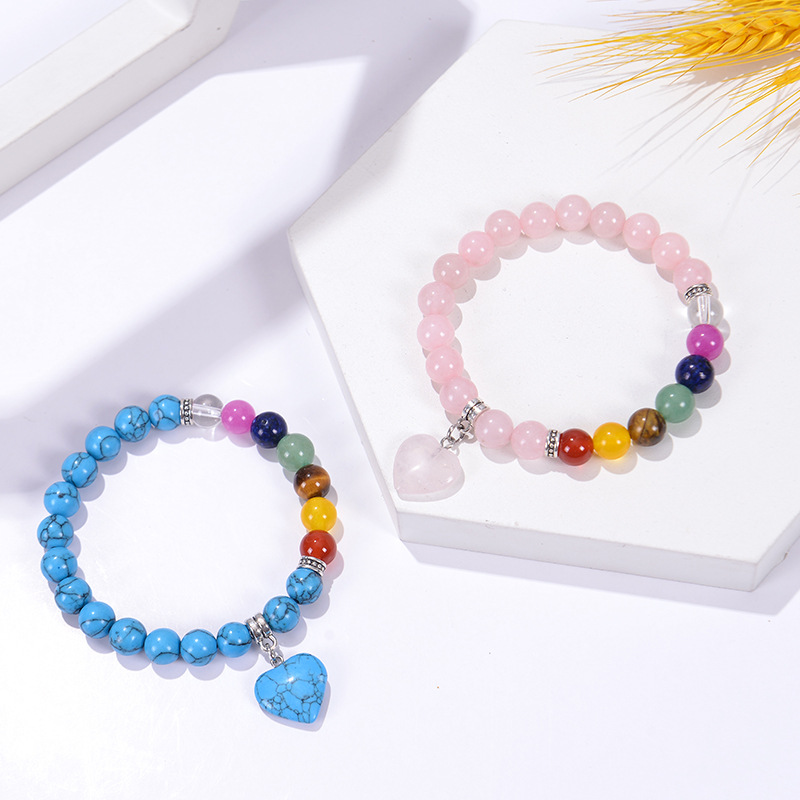 Elegant Streetwear Heart Shape Natural Stone Wholesale Bracelets display picture 9