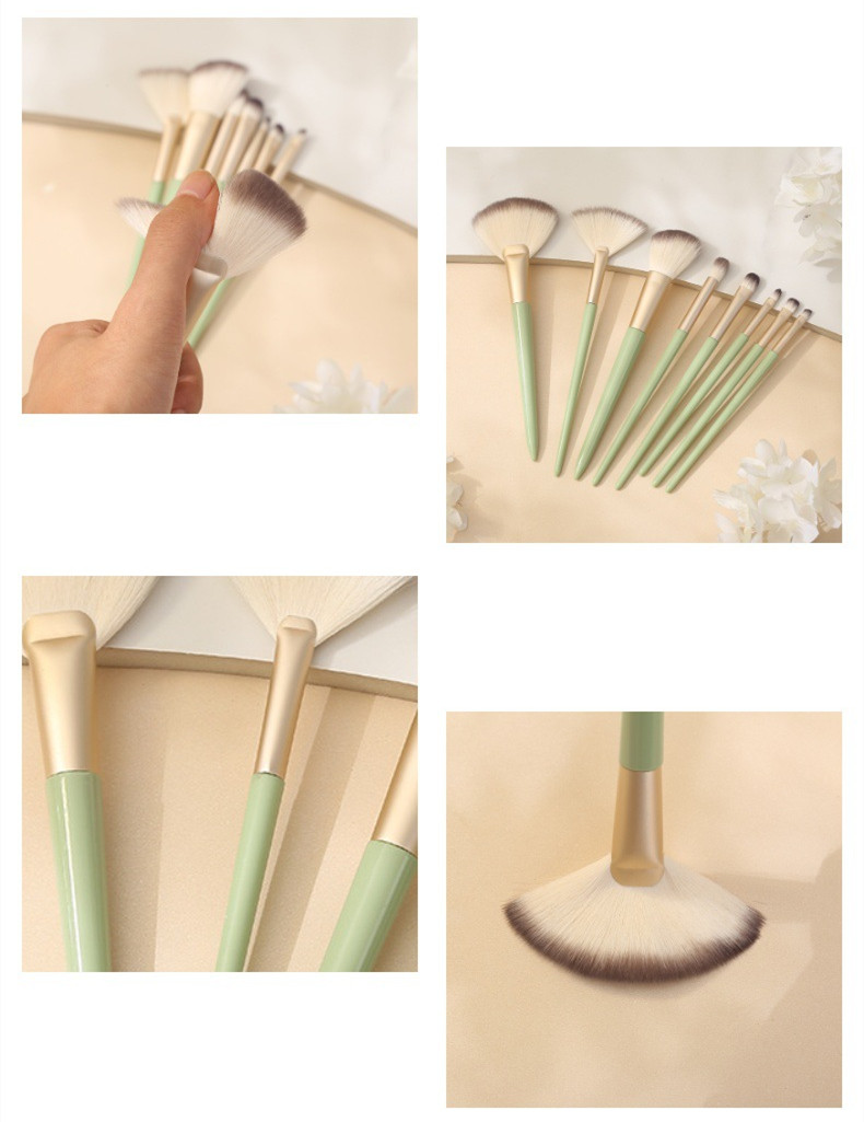 Simple Style Multicolor Plastic Nylon Plastic Handle Makeup Brushes 1 Set display picture 5
