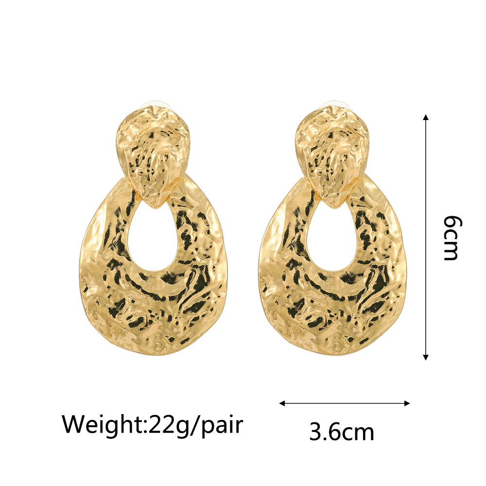 1 Paire Rétro Ovale Placage Alliage De Zinc Boucles D'oreilles display picture 1