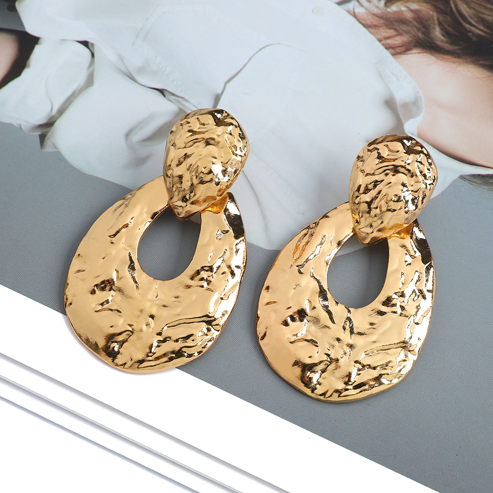 1 Pair Retro Oval Plating Zinc Alloy Drop Earrings display picture 5