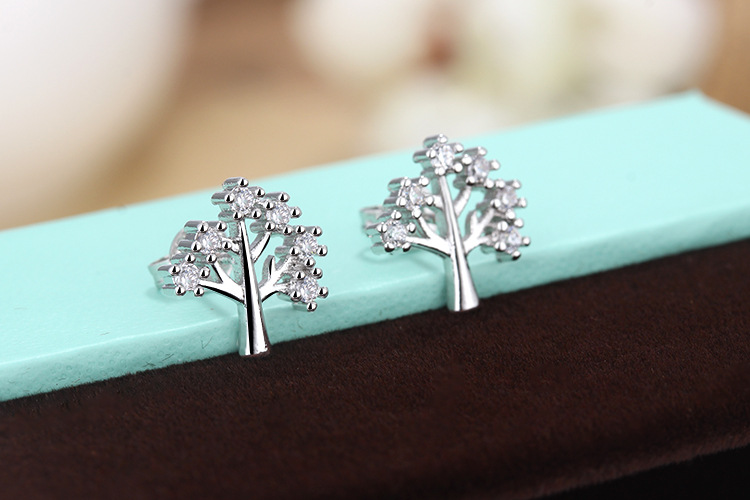 1 Pair Simple Style Flower Plating Inlay Copper Rhinestones Ear Studs display picture 1