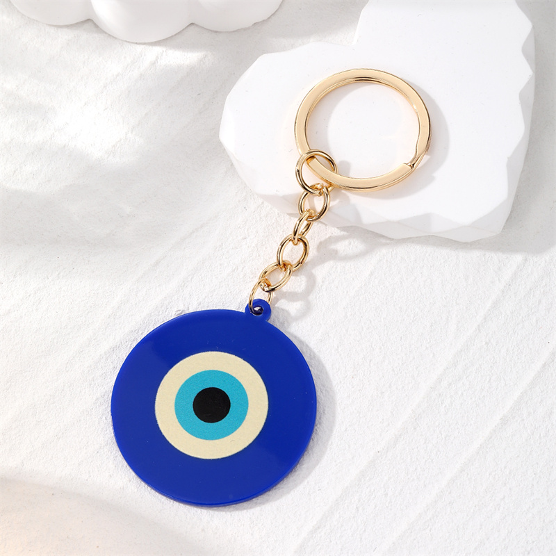 Cute Simple Style Devil's Eye Alloy Keychain display picture 1