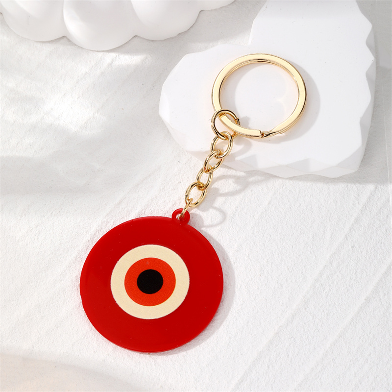 Cute Simple Style Devil's Eye Alloy Keychain display picture 5