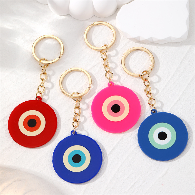 Cute Simple Style Devil's Eye Alloy Keychain display picture 4