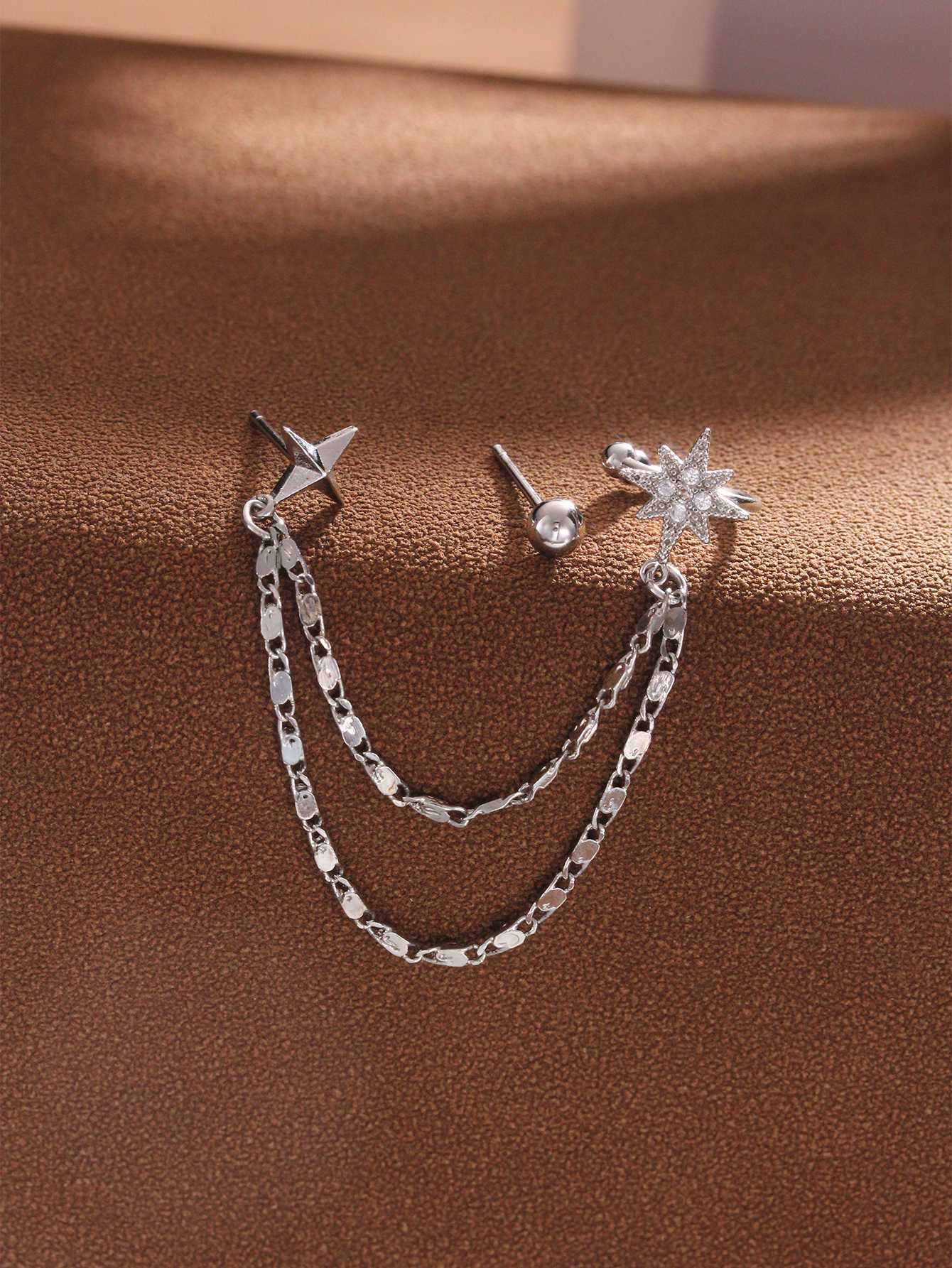 1 Piece Streetwear Shiny Butterfly Tassel Copper Ear Cuffs display picture 2