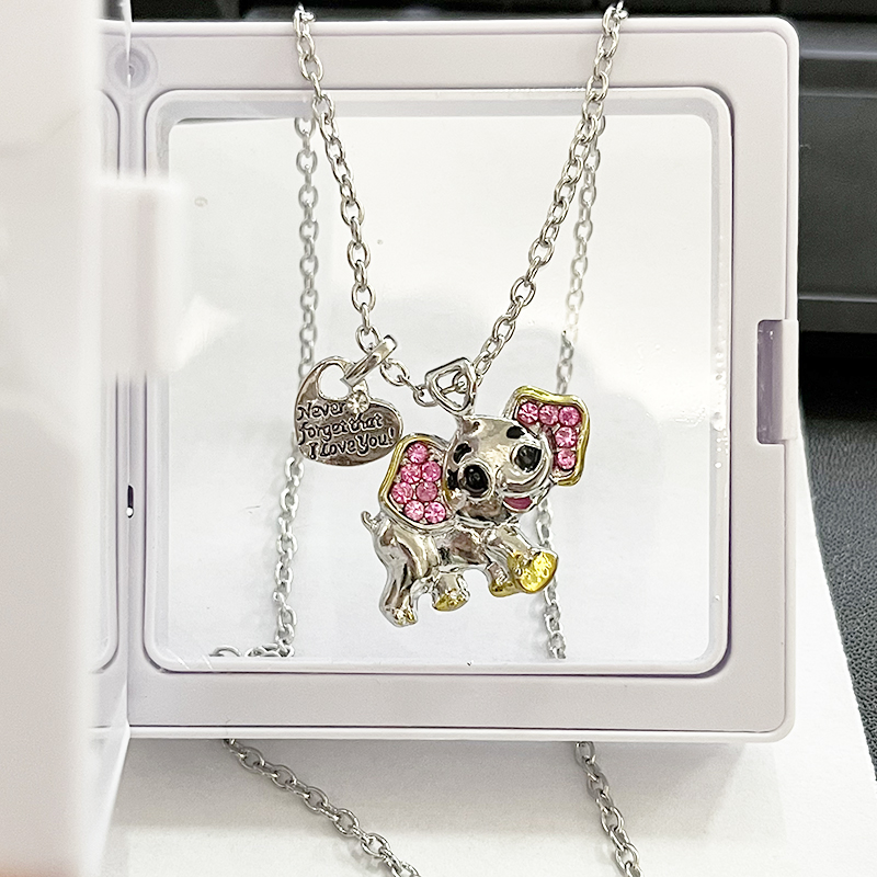 Cute Elephant Alloy Inlay Zircon Women's Pendant Necklace display picture 4