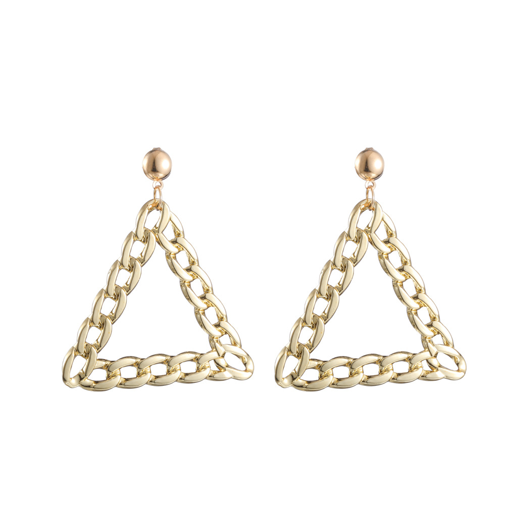 1 Pair Vintage Style Geometric Solid Color Plating Chain Hollow Out Arylic Drop Earrings display picture 5
