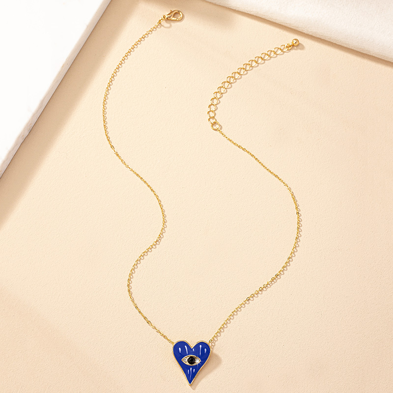 Ig Style Commute Korean Style Heart Shape Alloy Enamel Plating Women's Pendant Necklace display picture 3