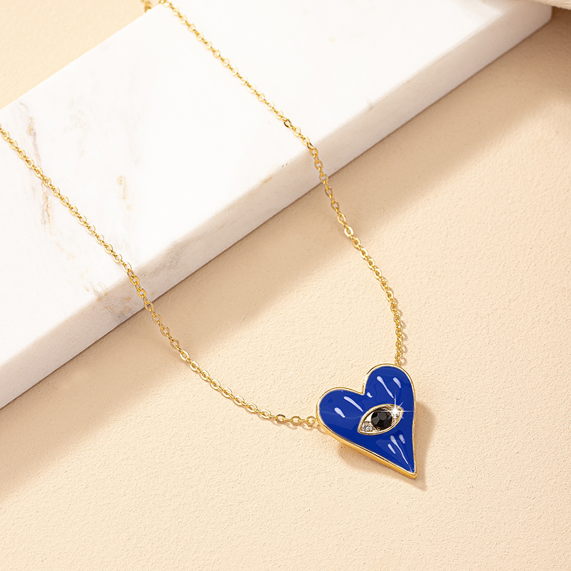 Ig Style Commute Korean Style Heart Shape Alloy Enamel Plating Women's Pendant Necklace display picture 2