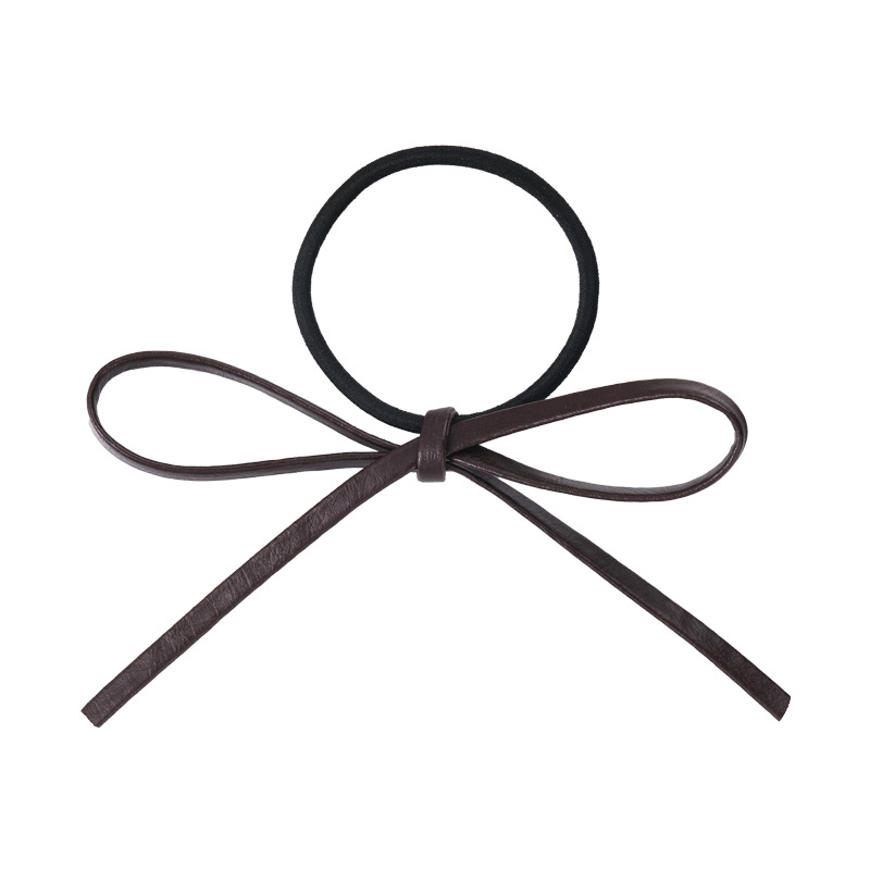 Women's Simple Style Commute Bow Knot Pu Leather Hair Tie display picture 8