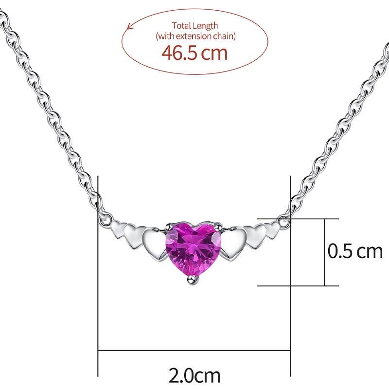 Elegant Heart Shape Sterling Silver Inlay Zircon Pendant Necklace display picture 14