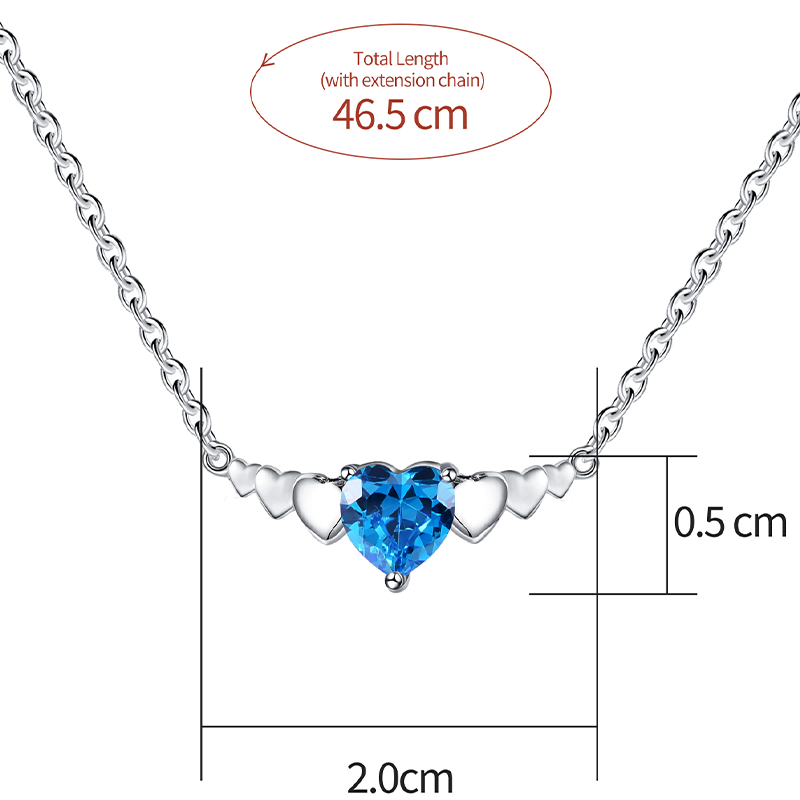 Elegant Heart Shape Sterling Silver Inlay Zircon Pendant Necklace display picture 17