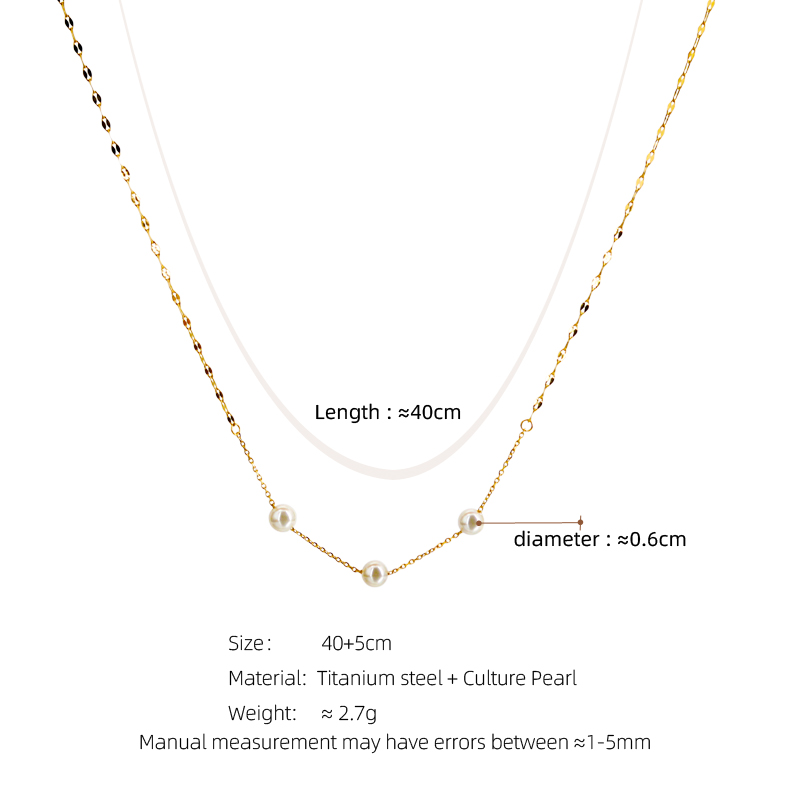 Elegant Simple Style Geometric Imitation Pearl Pearl None 18K Gold Plated Women's Necklace display picture 1